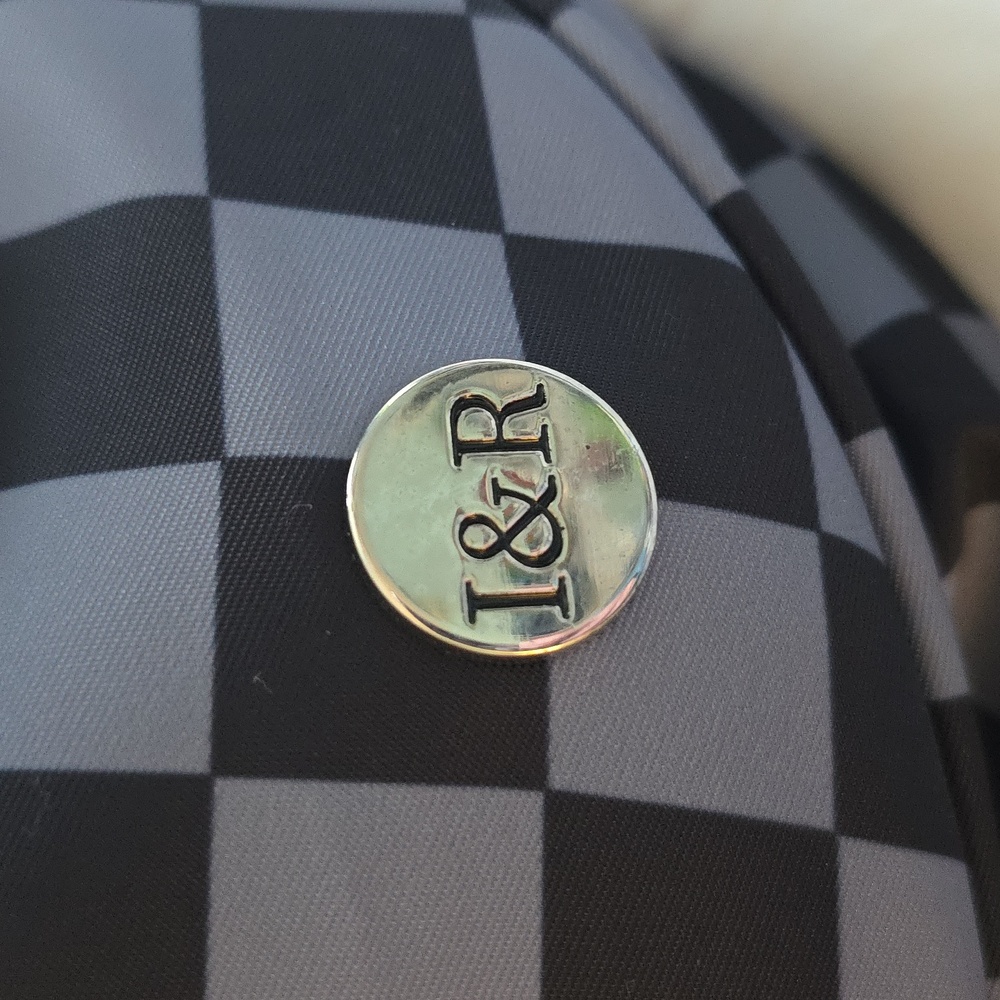 Iris & Rainbow Best Verison Crossbody Bag - Grey & Black Checker Print - Picture 4 of 4